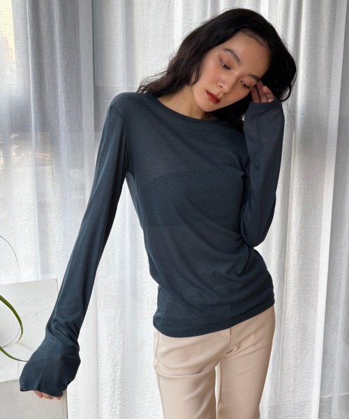 シアーロングスリーブTEE（Tシャツ/カットソー）｜FUULLY STUDIO