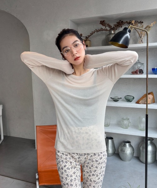 シアーロングスリーブTEE（Tシャツ/カットソー）｜FUULLY STUDIO