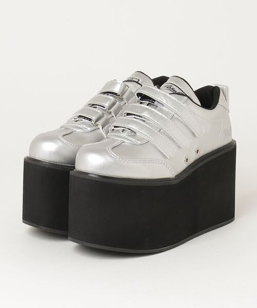 YOSUKE(ヨースケ)の「@@ヨースケ YOSUKE ウィメンズ厚底ハイソールトリプルベルクロシューズ6310023(ドレスシューズ・レディース・ガンメタ/ブラック/ホワイト/シルバー・LL/L/M/S)」の3枚目の写真