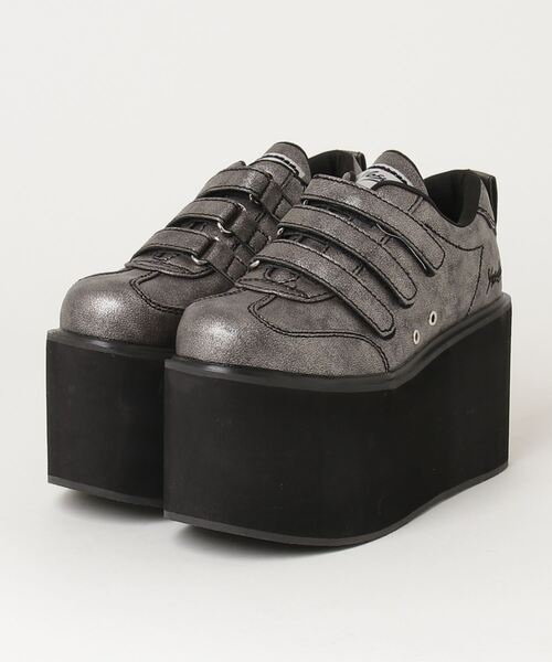 YOSUKE(ヨースケ)の「@@ヨースケ YOSUKE ウィメンズ厚底ハイソールトリプルベルクロシューズ6310023(ドレスシューズ・レディース・ガンメタ/ブラック/ホワイト/シルバー・LL/L/M/S)」の4枚目の写真