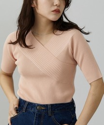 カシュクールリブニット