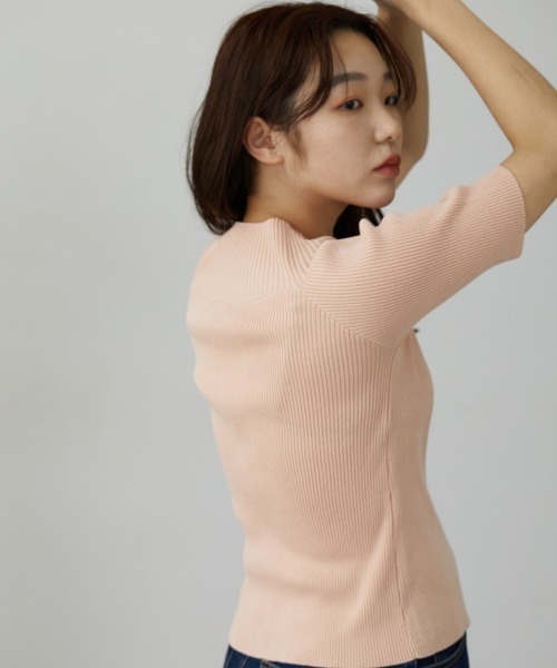 nissen（ニッセン）の「カシュクールリブニット（ニット/セーター・レディース・ブラック/ピンク/ライトグレー・L/M）」の16枚目の写真