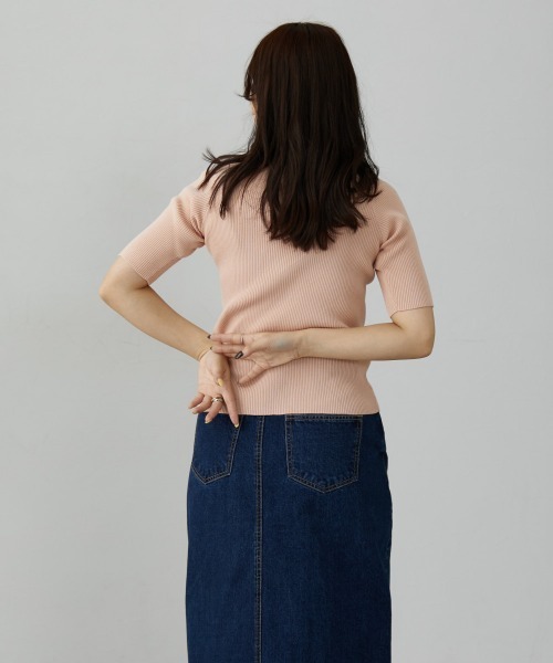 nissen（ニッセン）の「カシュクールリブニット（ニット/セーター・レディース・ブラック/ピンク/ライトグレー・L/M）」の20枚目の写真