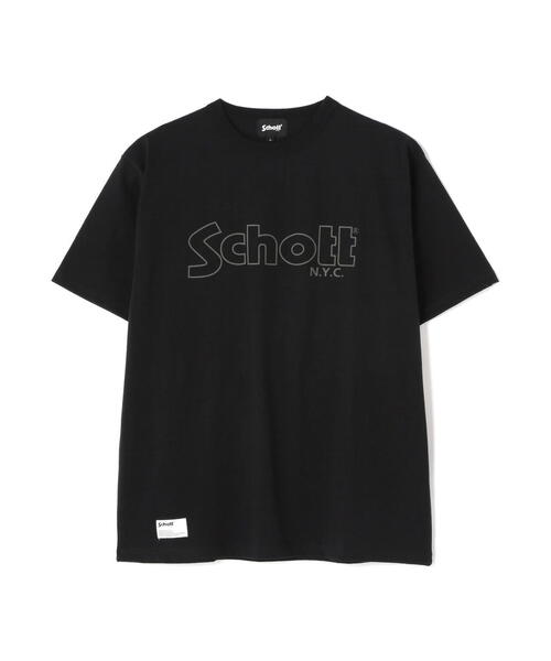 Schott（ショット）の「Schott/ショット/T-SHIRT "BASIC LOGO"/ベーシックロゴ Tシャツ（Tシャツ/カットソー・メンズ・ブラック/ホワイト・XL/L/M/S/2XL）」の6枚目の写真