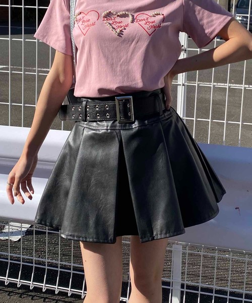 NANEA(ナネア)の「インナーパンツ付き合成皮革ベルトスカート(スカート・レディース・ブラック/ブラウン・SMALL/MEDIUM/LARGE)」の19枚目の写真