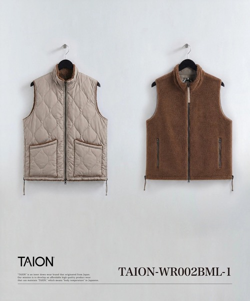TAION(タイオン)の「【TAION(タイオン)】〈ウィメンズ〉ミリタリー リバーシブル ハイネック ダウンベスト(ダウンベスト・レディース・ブラック×ブラック/ブラウン系その他/オリーブ系6/ベージュ系その他4/ブラック系その他6/ライトグレー系2・L/M/S/XL)」の20枚目の写真