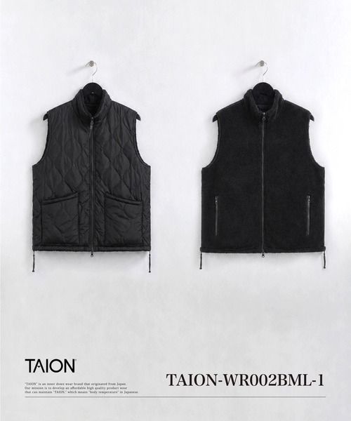 TAION(タイオン)の「【TAION(タイオン)】〈ウィメンズ〉ミリタリー リバーシブル ハイネック ダウンベスト(ダウンベスト・レディース・ブラック×ブラック/ブラウン系その他/オリーブ系6/ベージュ系その他4/ブラック系その他6/ライトグレー系2・L/M/S/XL)」の21枚目の写真