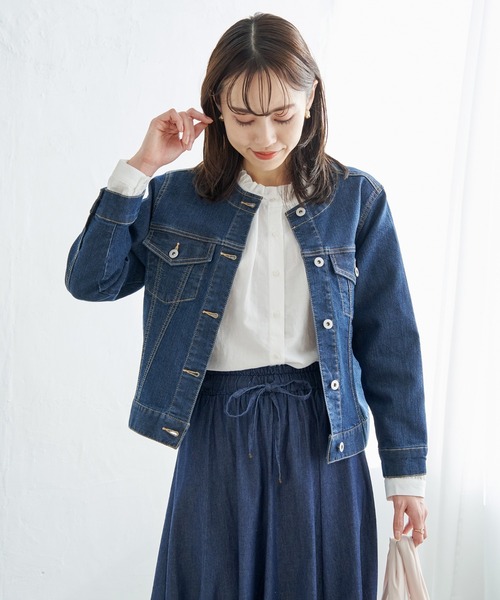 ikka（イッカ）の「襟フリル2WAYブラウス（シャツ/ブラウス・レディース・ネイビー/ダークベージュ/ホワイト/エメラルドブルー/オフホワイト・M/L/S）」の19枚目の写真