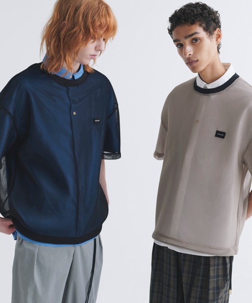 8/3出品取止　最終セール　CULLNI 21ss ボウタイシャツ　半袖 CULLNI シャツ Double Satin Bow Tie Short Sleeve Shirt メンズ