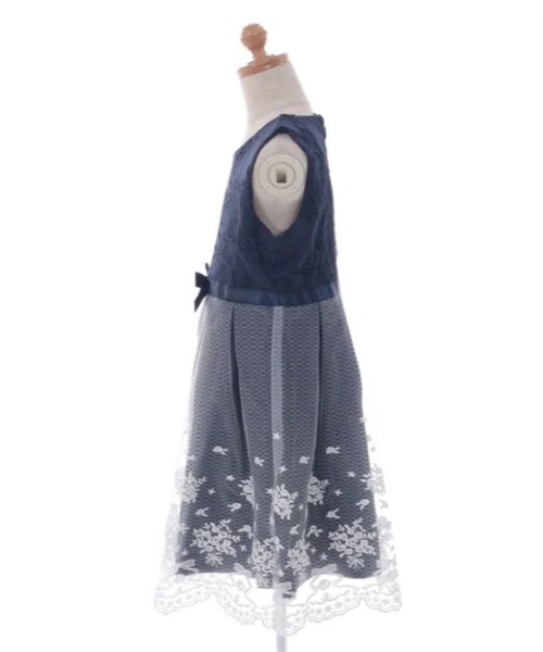 axes femme(アクシーズファム)の「リボン×フラワーレースワンピース(ワンピース・キッズ・ラベンダー/ネイビー・LARGE/MEDIUM/SMALL)」の20枚目の写真