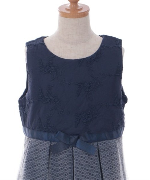 axes femme(アクシーズファム)の「リボン×フラワーレースワンピース(ワンピース・キッズ・ラベンダー/ネイビー・LARGE/MEDIUM/SMALL)」の18枚目の写真