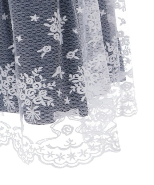 axes femme(アクシーズファム)の「リボン×フラワーレースワンピース(ワンピース・キッズ・ラベンダー/ネイビー・LARGE/MEDIUM/SMALL)」の17枚目の写真