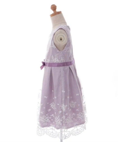 axes femme(アクシーズファム)の「リボン×フラワーレースワンピース(ワンピース・キッズ・ラベンダー/ネイビー・LARGE/MEDIUM/SMALL)」の11枚目の写真