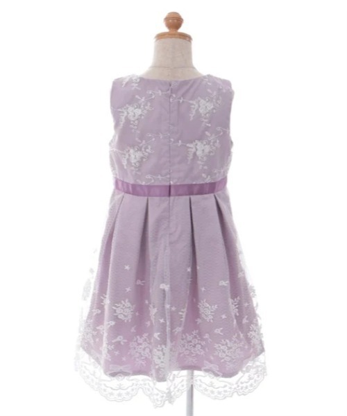 axes femme(アクシーズファム)の「リボン×フラワーレースワンピース(ワンピース・キッズ・ラベンダー/ネイビー・LARGE/MEDIUM/SMALL)」の10枚目の写真