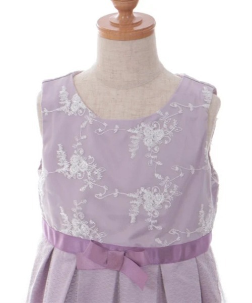 axes femme(アクシーズファム)の「リボン×フラワーレースワンピース(ワンピース・キッズ・ラベンダー/ネイビー・LARGE/MEDIUM/SMALL)」の9枚目の写真