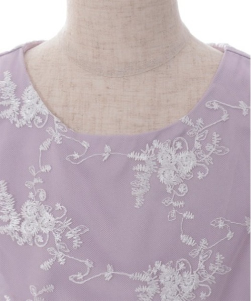 axes femme(アクシーズファム)の「リボン×フラワーレースワンピース(ワンピース・キッズ・ラベンダー/ネイビー・LARGE/MEDIUM/SMALL)」の7枚目の写真