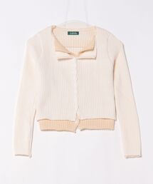 AsRiRe（アスリレイ）の「新色追加 レイヤード風配色ニットカーディガン（ニット/セーター）」