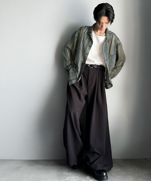 classicalelf(クラシカルエルフ)の「クール!!ユニセックスすかし柄ニットソーシャツ(長袖)(シャツ/ブラウス・メンズ・グリーン/グレー・X-LARGE/LARGE/MEDIUM/SMALL)」の10枚目の写真