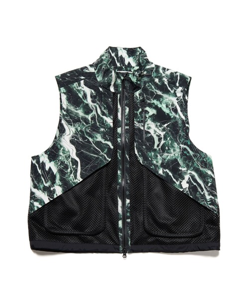 uniform experiment（ユニフォームエクスペリメント）の「MARBLE TECH VEST（ベスト・メンズ・ホワイト/ブラック・2/3/4）」の2枚目の写真