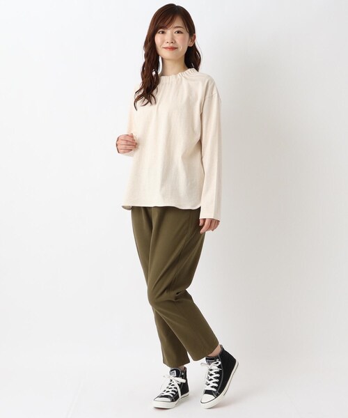 one'sterrace(ワンズテラス)の「ギャザーハイネックプルオーバー(Tシャツ/カットソー・レディース・アイボリー系8/グレー系その他7/カーキ系5・02)」の16枚目の写真