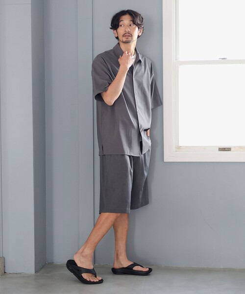 B:MING by BEAMS（ビーミングバイビームス）の「＜ビジカジ対応＞通気性 速乾 COOLMAX(R) ハーフスリーブ シャツ（シャツ/ブラウス・メンズ・グレー/ブラック・S/M/L/XL）」の15枚目の写真