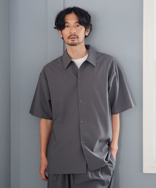 B:MING by BEAMS（ビーミングバイビームス）の「＜ビジカジ対応＞通気性 速乾 COOLMAX(R) ハーフスリーブ シャツ（シャツ/ブラウス・メンズ・グレー/ブラック・S/M/L/XL）」の16枚目の写真