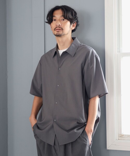 B:MING by BEAMS（ビーミングバイビームス）の「＜ビジカジ対応＞通気性 速乾 COOLMAX(R) ハーフスリーブ シャツ（シャツ/ブラウス・メンズ・グレー/ブラック・S/M/L/XL）」の17枚目の写真