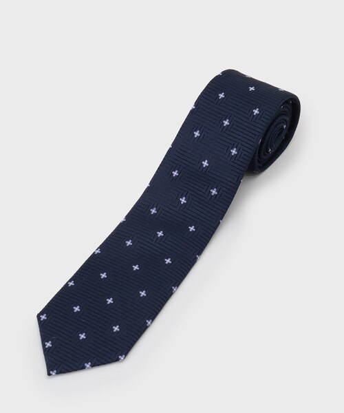 ジャガード織 花小紋 シルクネクタイ