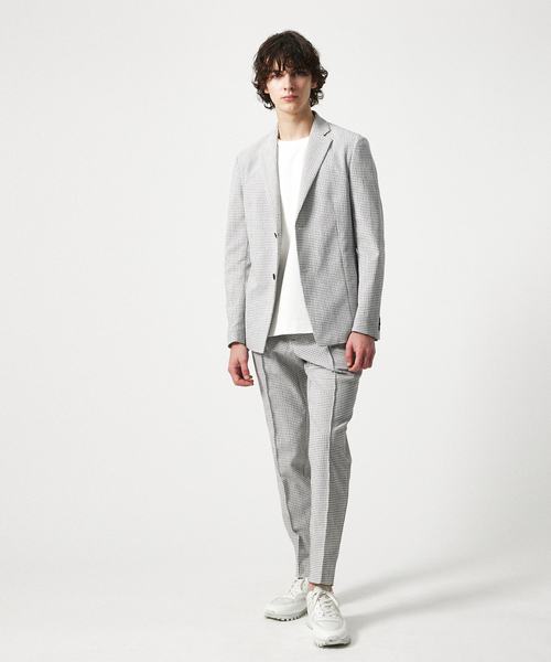 5351 POUR LES HOMMES（ゴーサンゴーイチプールオム）の「【セットアップ対応】スクエア メッシュ サマー スラックス パンツ（スラックス・メンズ・ホワイト/ブラック・44/46/48/50）」の16枚目の写真