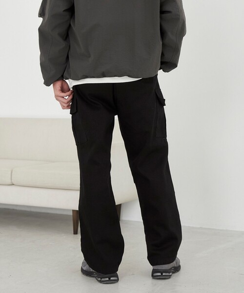 coen（コーエン）の「ミリタリーカーゴワイドパンツ（カーゴパンツ・メンズ・ブラック/オリーブ・M/L）」の7枚目の写真
