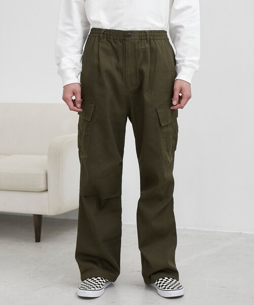 coen（コーエン）の「ミリタリーカーゴワイドパンツ（カーゴパンツ・メンズ・ブラック/オリーブ・M/L）」の16枚目の写真
