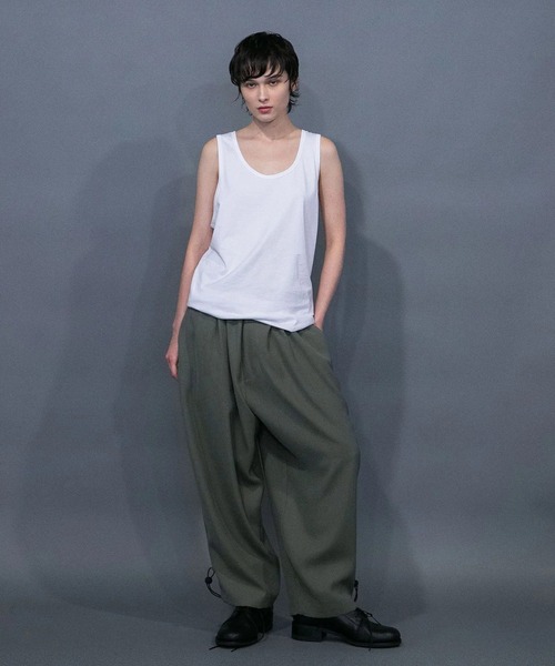 my beautiful landlet(マイビューティフルランドレット)の「【my beautiful landlet】CU/TRIXION 2WAY DOUBLE CLOTH WIDE PANTS(その他パンツ・メンズ・ネイビー/カーキ/ブラック/エンジ・1/0)」の3枚目の写真