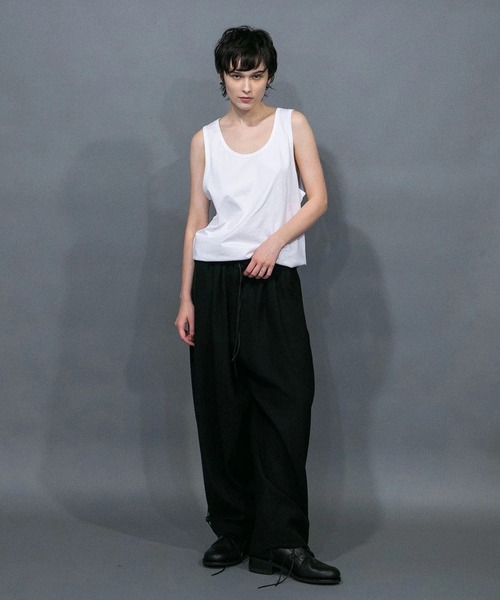 my beautiful landlet(マイビューティフルランドレット)の「【my beautiful landlet】CU/TRIXION 2WAY DOUBLE CLOTH WIDE PANTS(その他パンツ・メンズ・ネイビー/カーキ/ブラック/エンジ・1/0)」の2枚目の写真