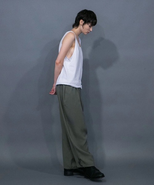 my beautiful landlet(マイビューティフルランドレット)の「【my beautiful landlet】CU/TRIXION 2WAY DOUBLE CLOTH WIDE PANTS(その他パンツ・メンズ・ネイビー/カーキ/ブラック/エンジ・1/0)」の7枚目の写真
