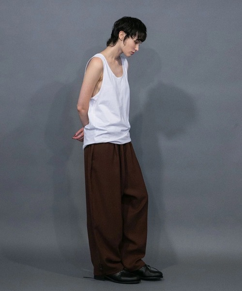 my beautiful landlet(マイビューティフルランドレット)の「【my beautiful landlet】CU/TRIXION 2WAY DOUBLE CLOTH WIDE PANTS(その他パンツ・メンズ・ネイビー/カーキ/ブラック/エンジ・1/0)」の11枚目の写真
