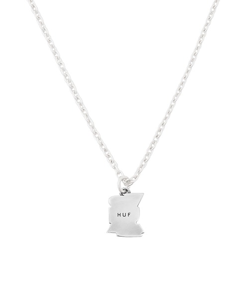 HUF ロゴチャーム シルバー ネックレス MEGABLAST NECKLACE / HUF ハフ ロゴ ネックレス シルバー