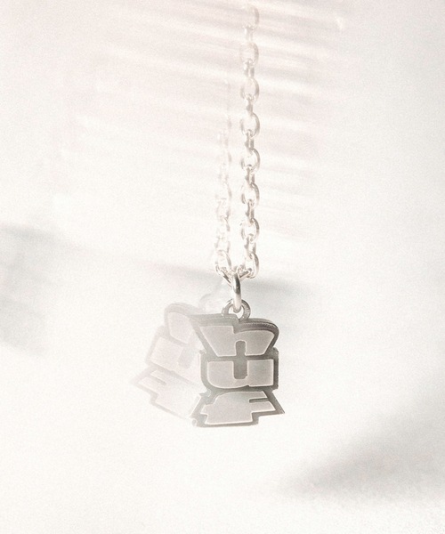 HUF ロゴチャーム シルバー ネックレス MEGABLAST NECKLACE / HUF ハフ ロゴ ネックレス シルバー