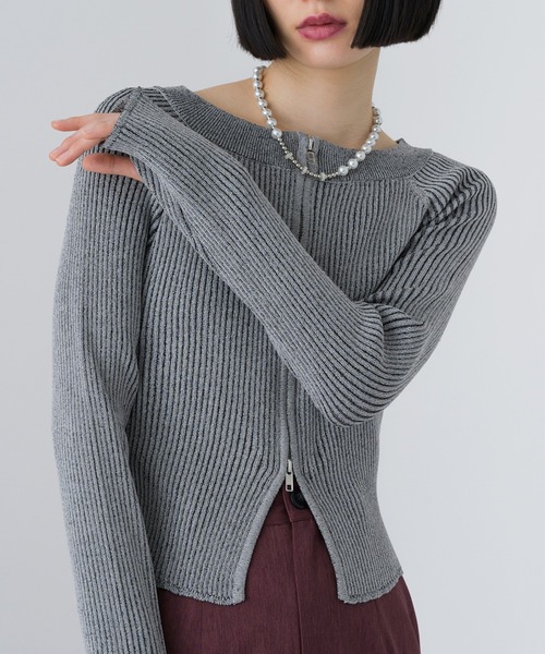 さらにお値下げ！新品▪︎エルミダ▪︎異素材、麻混ツインニット▪︎38 さらにお値下げ！新品▪︎エルミダ▪︎異素材、麻混ツインニット▪︎38