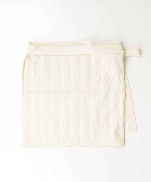 ROSE BUD(ローズバッド)の「【WEB・一部店舗限定】ジャカードラップスカート(スカート・レディース・ホワイト/ブラウン・ONE SIZE)」の6枚目の写真