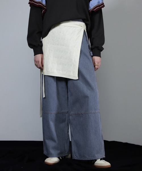 ROSE BUD(ローズバッド)の「【WEB・一部店舗限定】ジャカードラップスカート(スカート・レディース・ホワイト/ブラウン・ONE SIZE)」の1枚目の写真