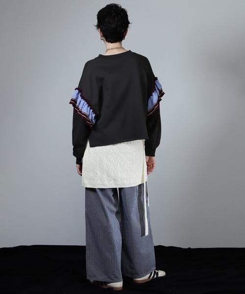 ROSE BUD(ローズバッド)の「【WEB・一部店舗限定】ジャカードラップスカート(スカート・レディース・ホワイト/ブラウン・ONE SIZE)」の9枚目の写真