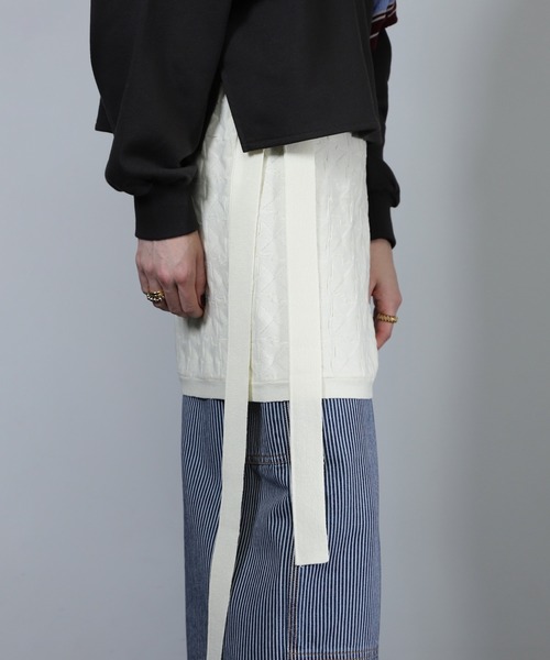 ROSE BUD(ローズバッド)の「【WEB・一部店舗限定】ジャカードラップスカート(スカート・レディース・ホワイト/ブラウン・ONE SIZE)」の11枚目の写真