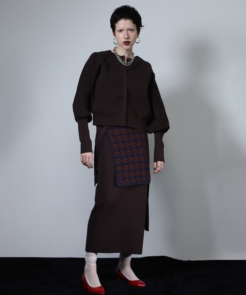 ROSE BUD(ローズバッド)の「【WEB・一部店舗限定】ジャカードラップスカート(スカート・レディース・ホワイト/ブラウン・ONE SIZE)」の16枚目の写真