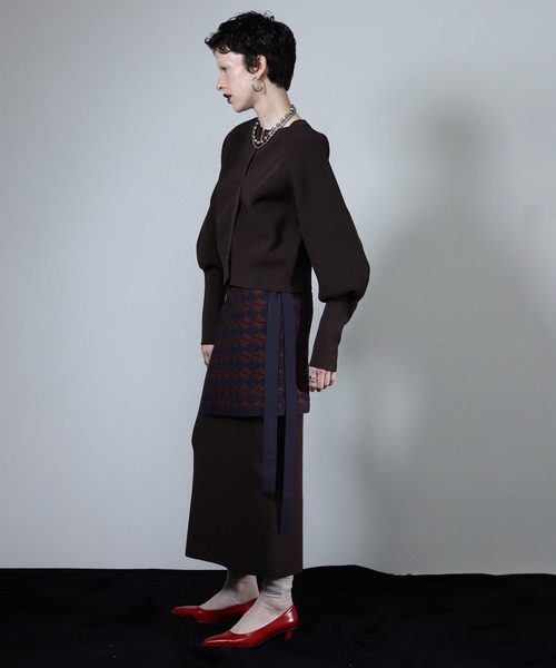 ROSE BUD(ローズバッド)の「【WEB・一部店舗限定】ジャカードラップスカート(スカート・レディース・ホワイト/ブラウン・ONE SIZE)」の17枚目の写真