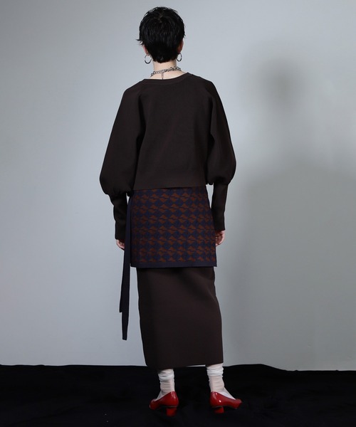 ROSE BUD(ローズバッド)の「【WEB・一部店舗限定】ジャカードラップスカート(スカート・レディース・ホワイト/ブラウン・ONE SIZE)」の18枚目の写真