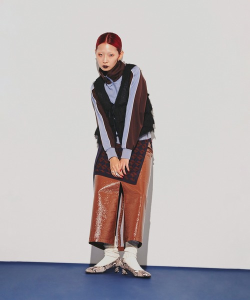 ROSE BUD(ローズバッド)の「【WEB・一部店舗限定】ジャカードラップスカート(スカート・レディース・ホワイト/ブラウン・ONE SIZE)」の5枚目の写真