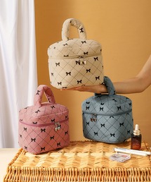 IRADOWL（アイラドール）の「コーデュロイリボン柄バニティポーチ（ポーチ）」