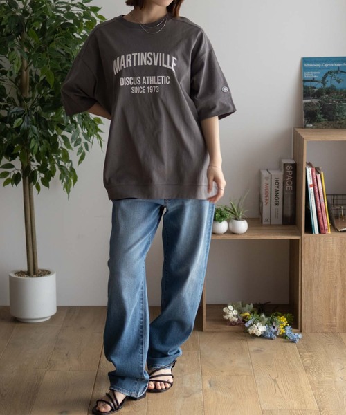 DISCUS（ディスカス）の「DISCUS カレッジワイドＴシャツ（Tシャツ/カットソー・レディース・スミクロ/ブルー/チャコールグレー/オフホワイト・L/M）」の13枚目の写真