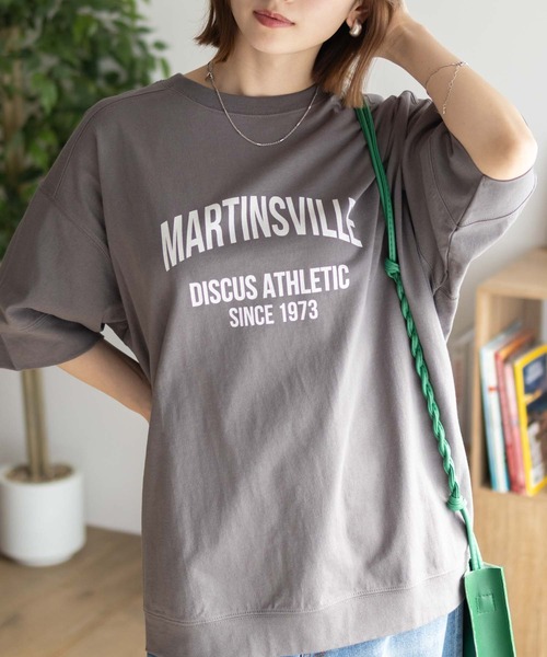 DISCUS（ディスカス）の「DISCUS カレッジワイドＴシャツ（Tシャツ/カットソー・レディース・スミクロ/ブルー/チャコールグレー/オフホワイト・L/M）」の14枚目の写真