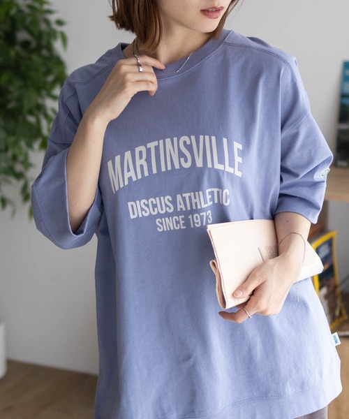 DISCUS（ディスカス）の「DISCUS カレッジワイドＴシャツ（Tシャツ/カットソー・レディース・スミクロ/ブルー/チャコールグレー/オフホワイト・L/M）」の19枚目の写真